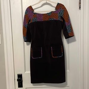 Z Spoke by Zac Posen Corduroy and Silk Back Tie Dress